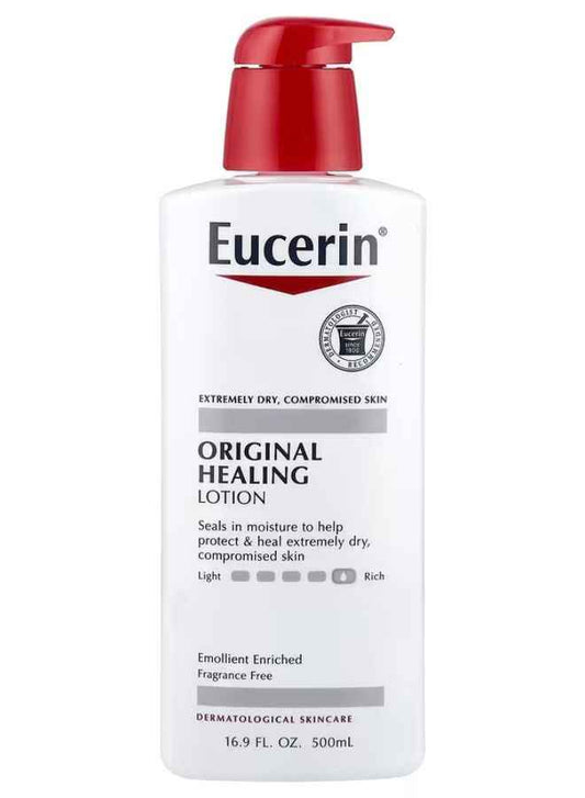 Eucerin Original Healing Rich Body Lotion, Body Lotion for Dry Skin, 16.9 Fl Oz Pump Bottle