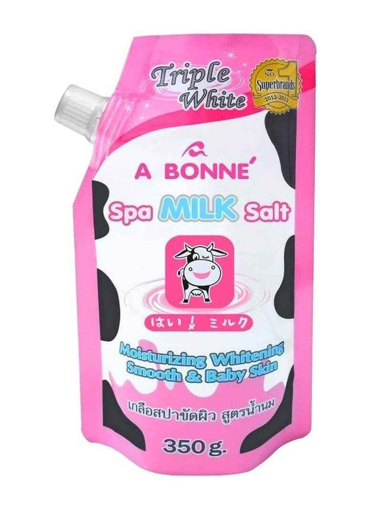 A Bonne Milk Salt Body Scrub – 350g | Thai Moisturizing Spa Salt for Glowing, Soft Skin