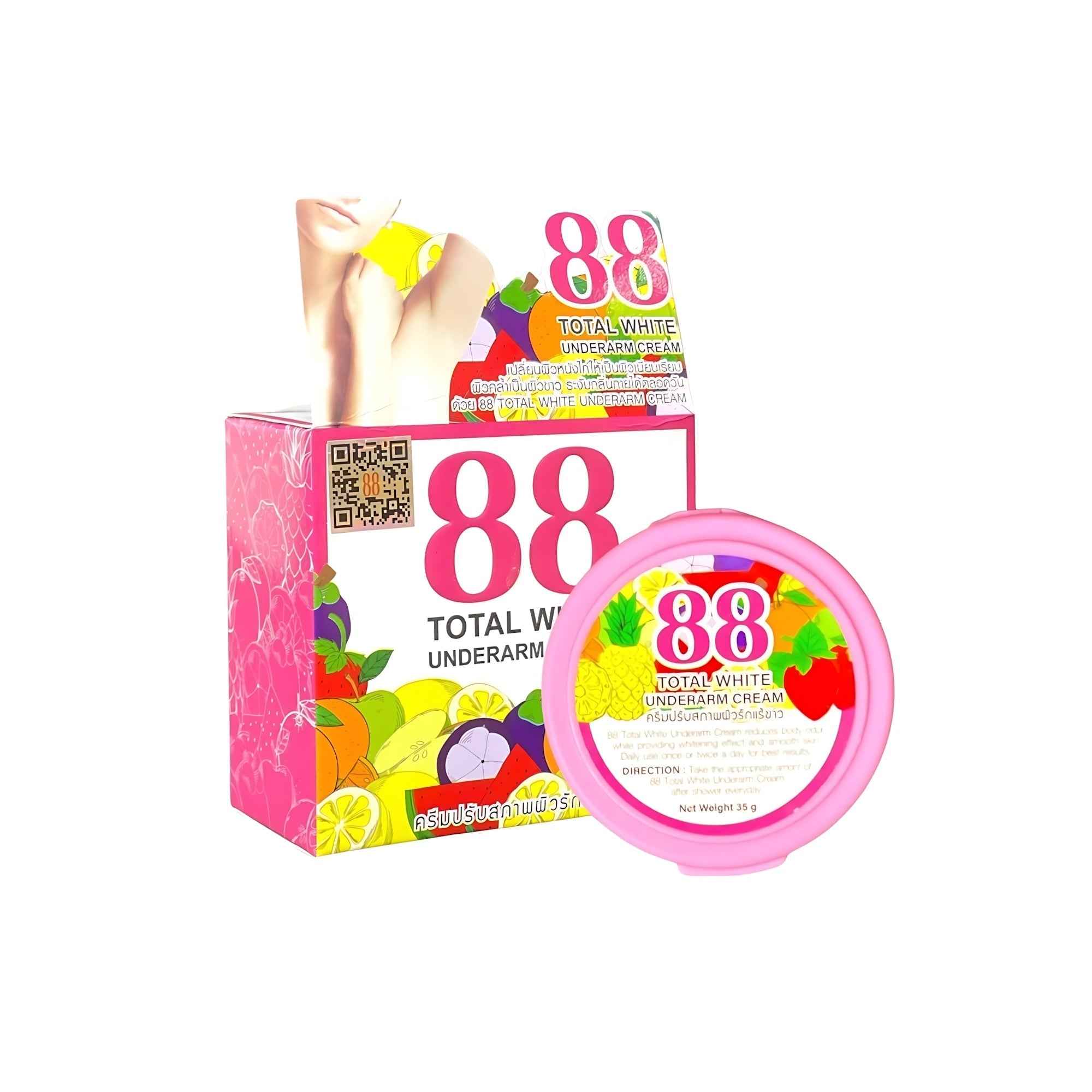 88 Total White Underarm Cream - 35g Pink
