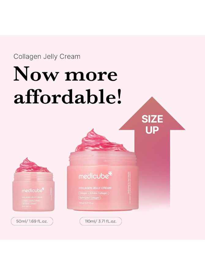 Medicube Collagen Jelly Cream- Niacinamide & Freeze-Dried Hydrolyzed Collagen - Boosts skin's barrier hydration and gives 24h Glow & Lifted Look