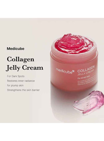 Medicube Collagen Jelly Cream- Niacinamide & Freeze-Dried Hydrolyzed Collagen - Boosts skin's barrier hydration and gives 24h Glow & Lifted Look