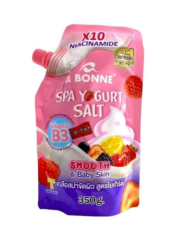 A Bonne Spa Yogurt Salt – Exfoliating Bath Salt with Vitamin B3 for Smooth & Baby-Soft Skin, 350g