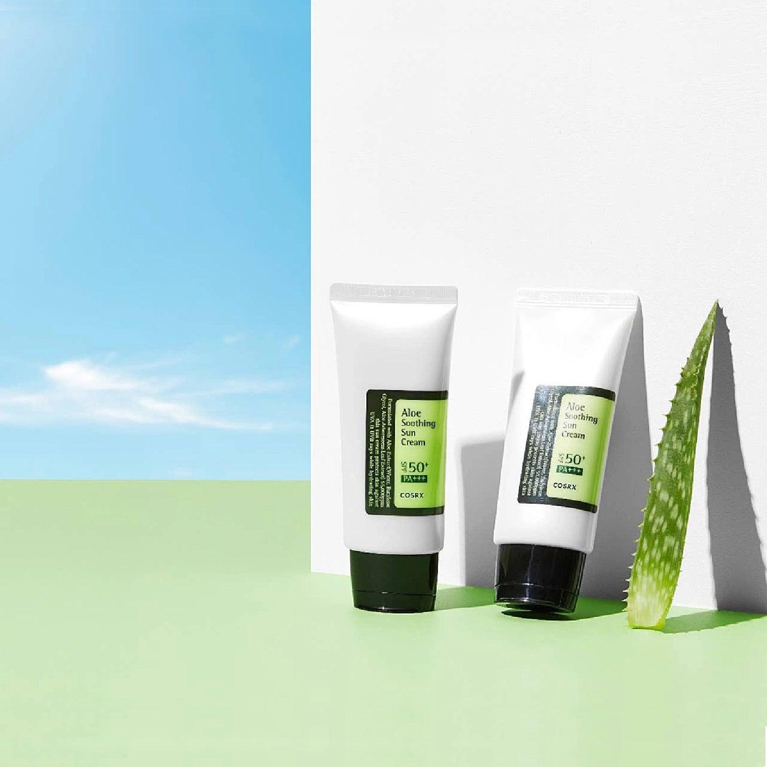 Aloe Soothing Sun Cream (SPF50 PA+++) - 50 ml - Skin Glow