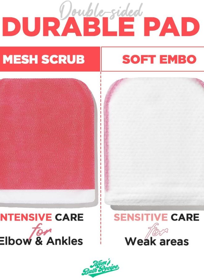 Mom’s Bath Recipe Body Peeling Pad Strong, All in One Bubble Body Wash & Scrub Gloves with Kelp & Biotics, 1 Sheet 25 ml - Skin Glow