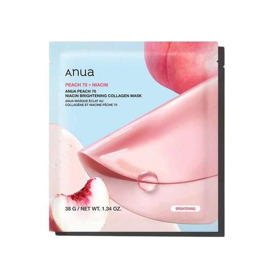 Peach 70 Niacin Brightening Collagen Mask - 4 pcs - Skin Glow