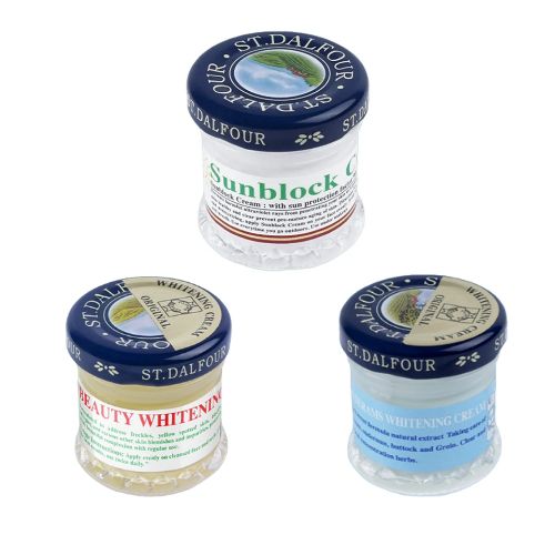 ST. DALFOUR Whitening Cream, Underarm Cream & Sunblock Cream – Pack of 3 | Complete Skin Brightening & Protection Set - Skin Glow