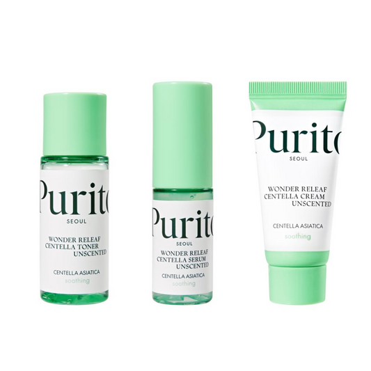 Wonder Releaf Centella Mini Kit Unscented - 3 pcs - Skin Glow
