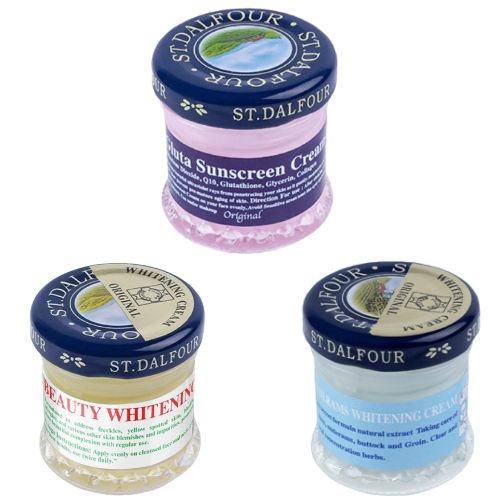 ST. DALFOUR Whitening Cream, Underarm Whitening Cream & Sunscreen Cream – Pack of 3 | Brightening & Sun Protection Set.